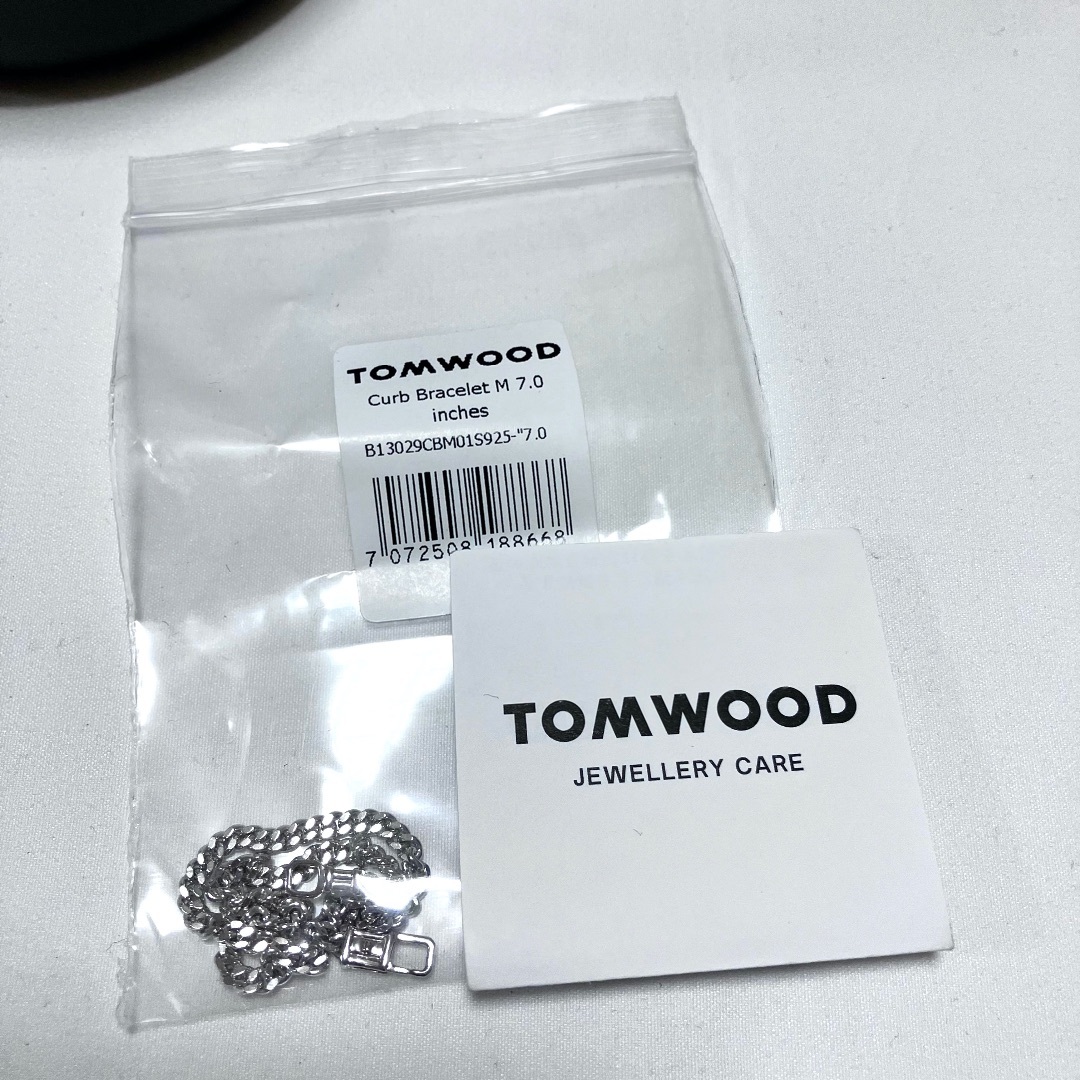 TOM WOOD(トムウッド)の新品 7.0 TOMWOOD M カーブチェーン ブレスレット 銀 6090 メンズのアクセサリー(ブレスレット)の商品写真