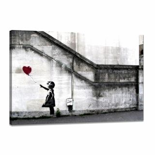 【色: Banksy16】アートポスター バンクシー 風船と少女 絵画 インテリ(その他)