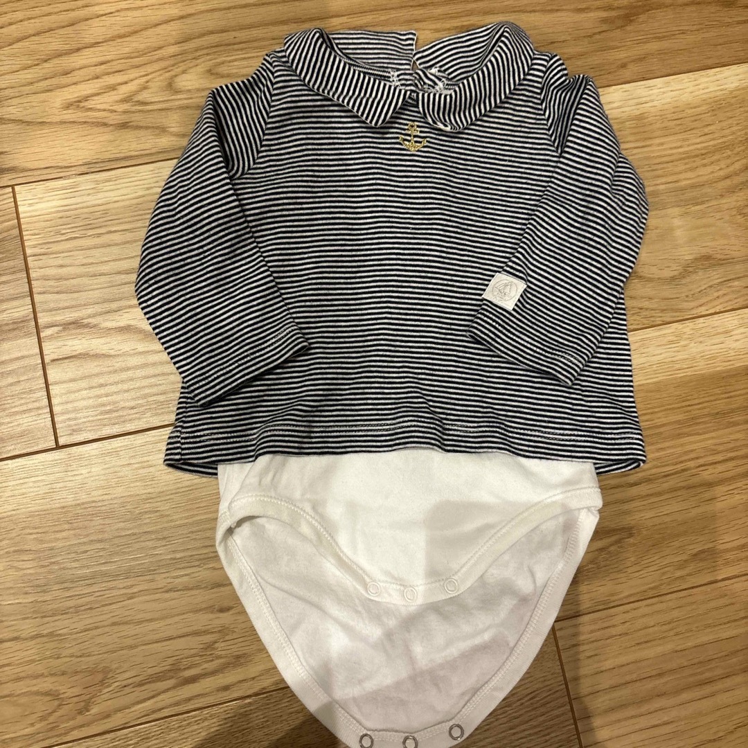 PETIT BATEAU(プチバトー)のプチバトー  ロンパース　6m キッズ/ベビー/マタニティのベビー服(~85cm)(ロンパース)の商品写真