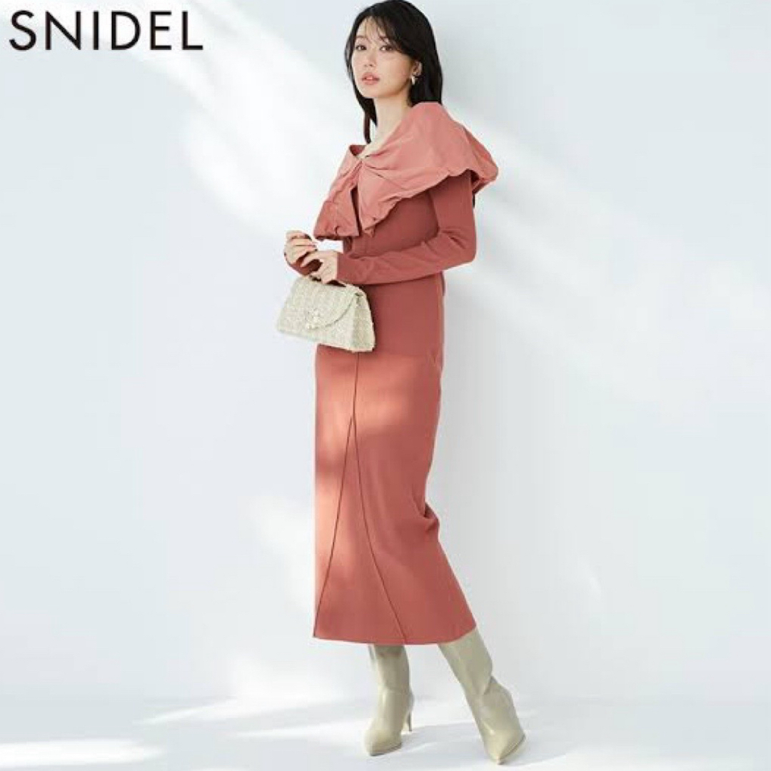 SNIDEL(スナイデル)のsnidel♡バルーンカラードッキングニットワンピース♡ レディースのワンピース(ロングワンピース/マキシワンピース)の商品写真