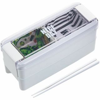 【色: ホワイト】岩崎工業 弁当箱 ランチボックス 2段 680ml ホワイト (弁当用品)