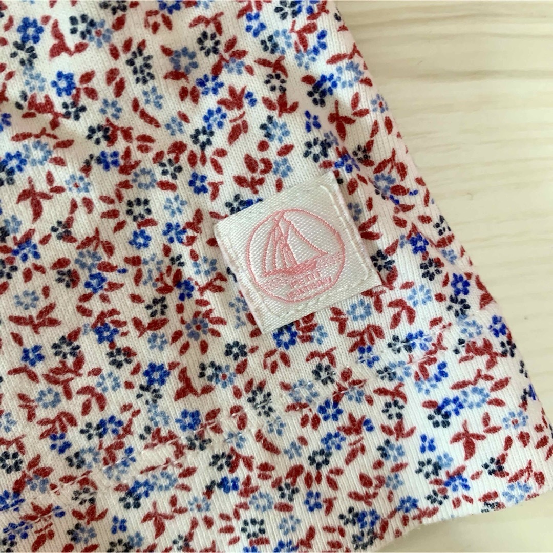 PETIT BATEAU(プチバトー)のプチバトー ロンパース付きワンピース 12M キッズ/ベビー/マタニティのベビー服(~85cm)(ワンピース)の商品写真