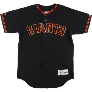 古着 90年代 マジェスティック majestic MLB SAN FRANCISCO GIANTS サンフランシスコジャイアンツ ゲームシャツ ベースボールシャツ USA製 メンズM ヴィンテージ /eaa445679(シャツ)