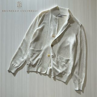 ブルネロクチネリ(BRUNELLO CUCINELLI)のL46★美品★極上サマーニットジャケット カーディガン ブルネロクチネリ(カーディガン)