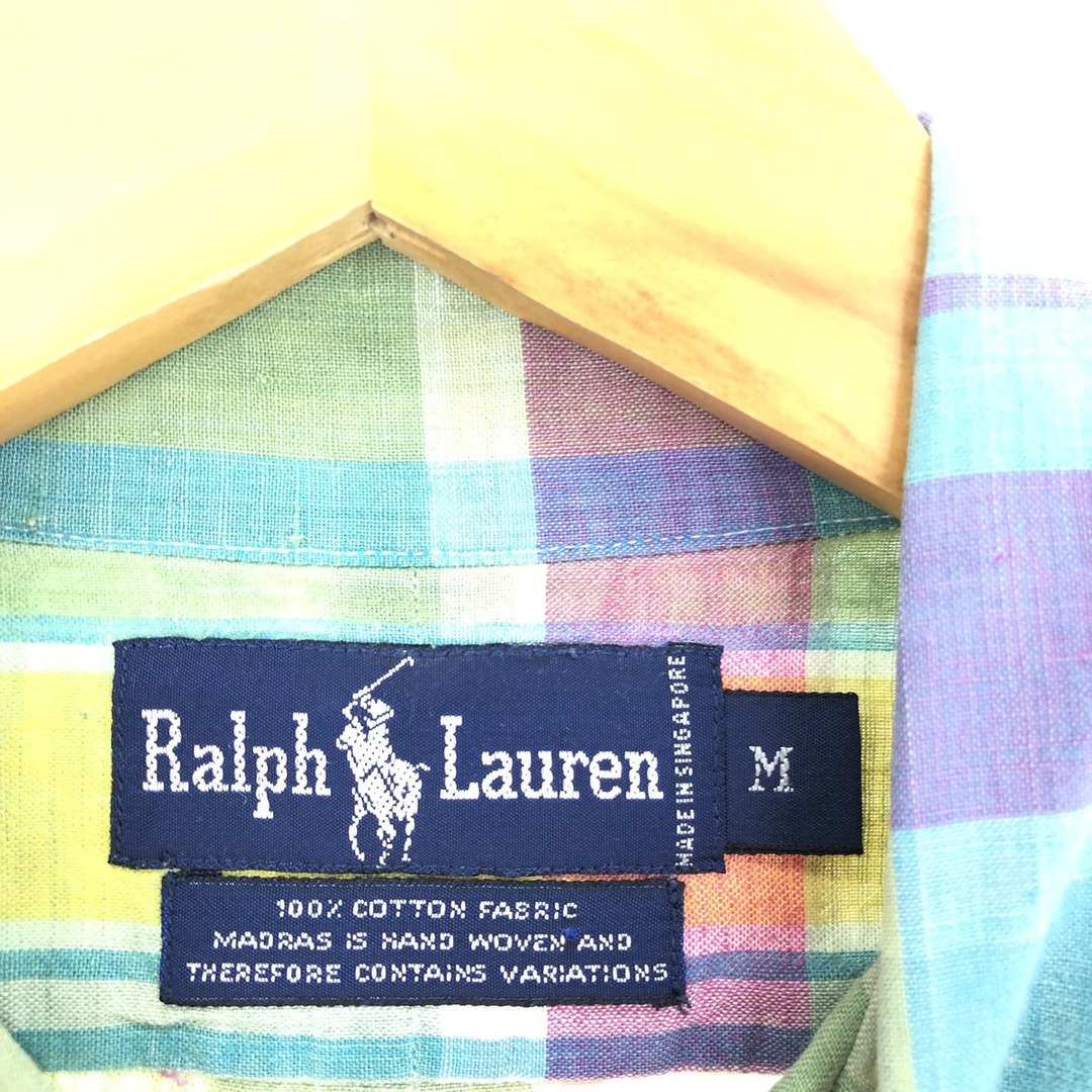 Ralph Lauren(ラルフローレン)の古着 ラルフローレン Ralph Lauren RALPH LAUREN 長袖 ボタンダウンチェックシャツ メンズM /eaa441428 メンズのトップス(シャツ)の商品写真