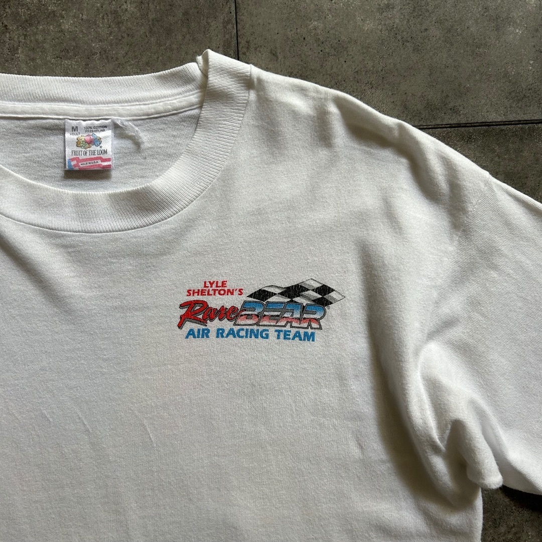 FRUIT OF THE LOOM(フルーツオブザルーム)の90s フルーツオブザルーム tシャツ USA製 M ホワイト バックプリント メンズのトップス(Tシャツ/カットソー(半袖/袖なし))の商品写真