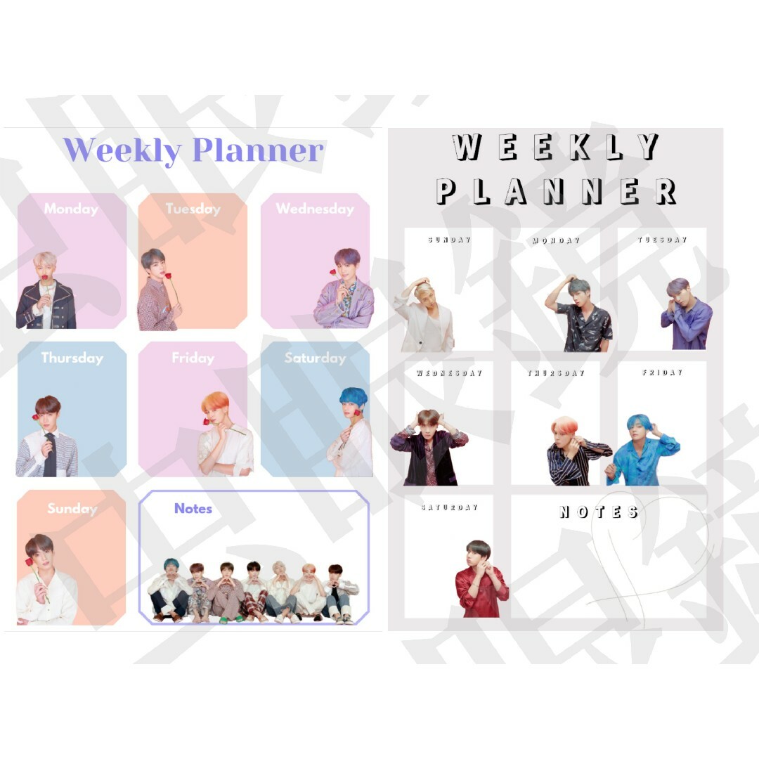 ① weekly planner 20枚 エンタメ/ホビーのタレントグッズ(アイドルグッズ)の商品写真