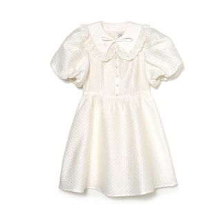 BUBBLES BOUTIQUE フラワーパフフレアワンピース