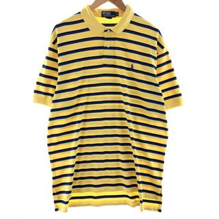 ラルフローレン(Ralph Lauren)の古着 ラルフローレン Ralph Lauren POLO by Ralph Lauren 半袖 ボーダー ポロシャツ メンズXL /eaa382522(ポロシャツ)