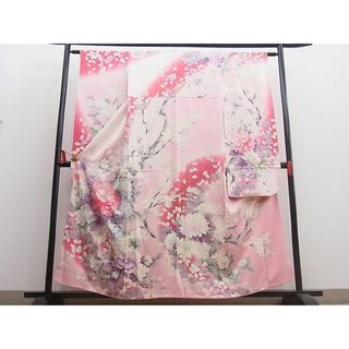 平和屋野田店■豪華振袖　刺繍　牡丹花文　暈し染め　逸品　BAAC6811mz(振袖)