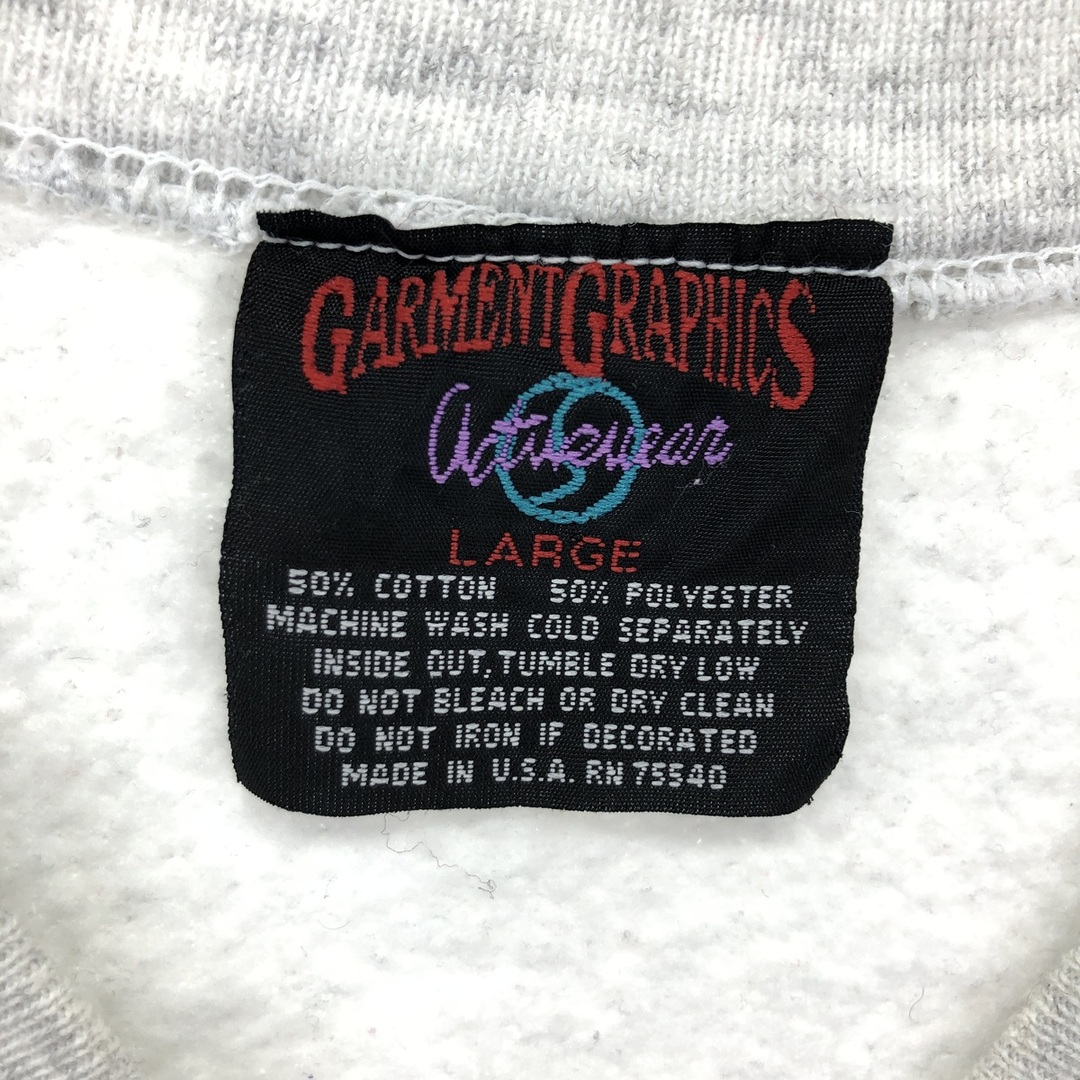 古着 90年代 GARMENT GRAPHICS カレッジスウェットシャツ トレーナー USA製 メンズL ヴィンテージ /eaa411982 メンズのトップス(スウェット)の商品写真