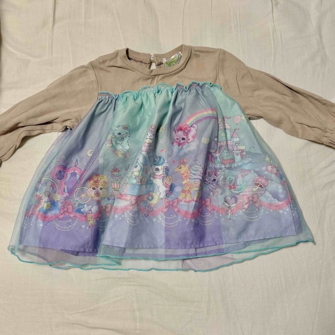 エコネコ　トップス　長袖　90 キッズ/ベビー/マタニティのキッズ服女の子用(90cm~)(Tシャツ/カットソー)の商品写真