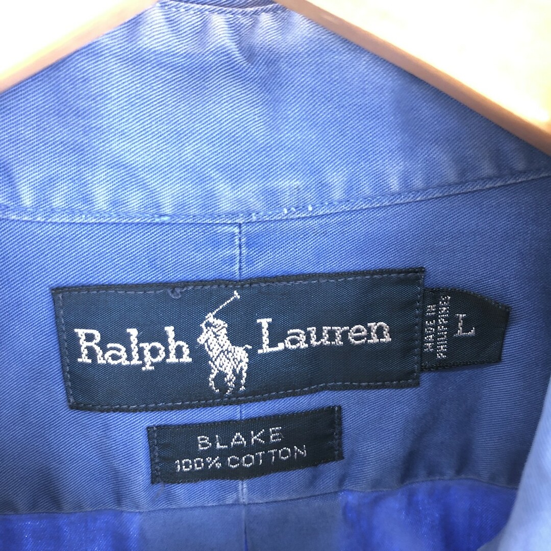 Ralph Lauren(ラルフローレン)の古着 ラルフローレン Ralph Lauren BLAKE 長袖 ボタンダウンシャツ メンズL /eaa445727 メンズのトップス(シャツ)の商品写真