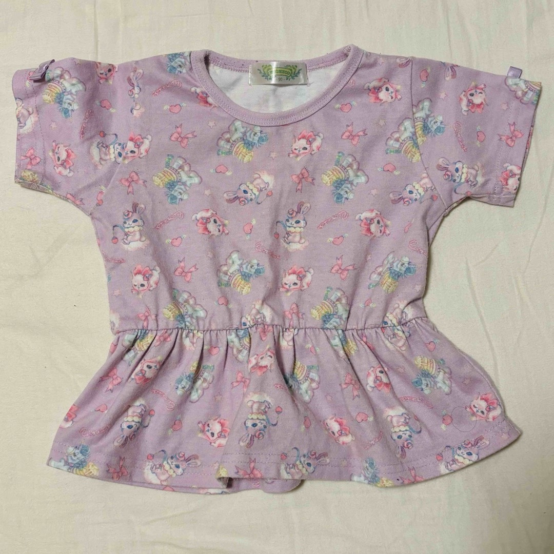 2枚セット　エコネコ　90 キッズ/ベビー/マタニティのキッズ服女の子用(90cm~)(Tシャツ/カットソー)の商品写真