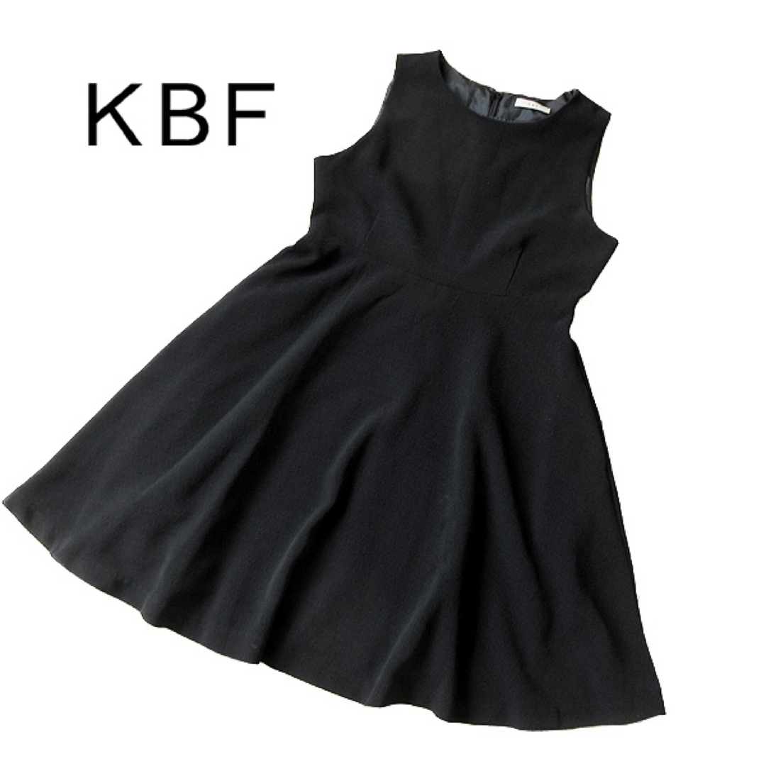 KBF(ケービーエフ)の美品 フリーサイズ KBF ノースリーブワンピース ブラック レディースのワンピース(ミニワンピース)の商品写真