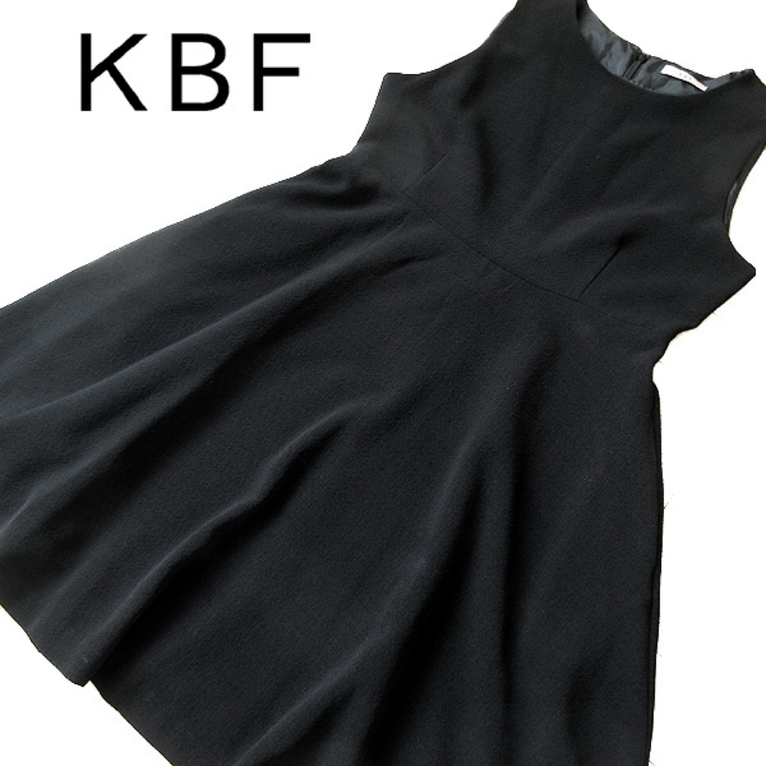 KBF(ケービーエフ)の美品 フリーサイズ KBF ノースリーブワンピース ブラック レディースのワンピース(ミニワンピース)の商品写真