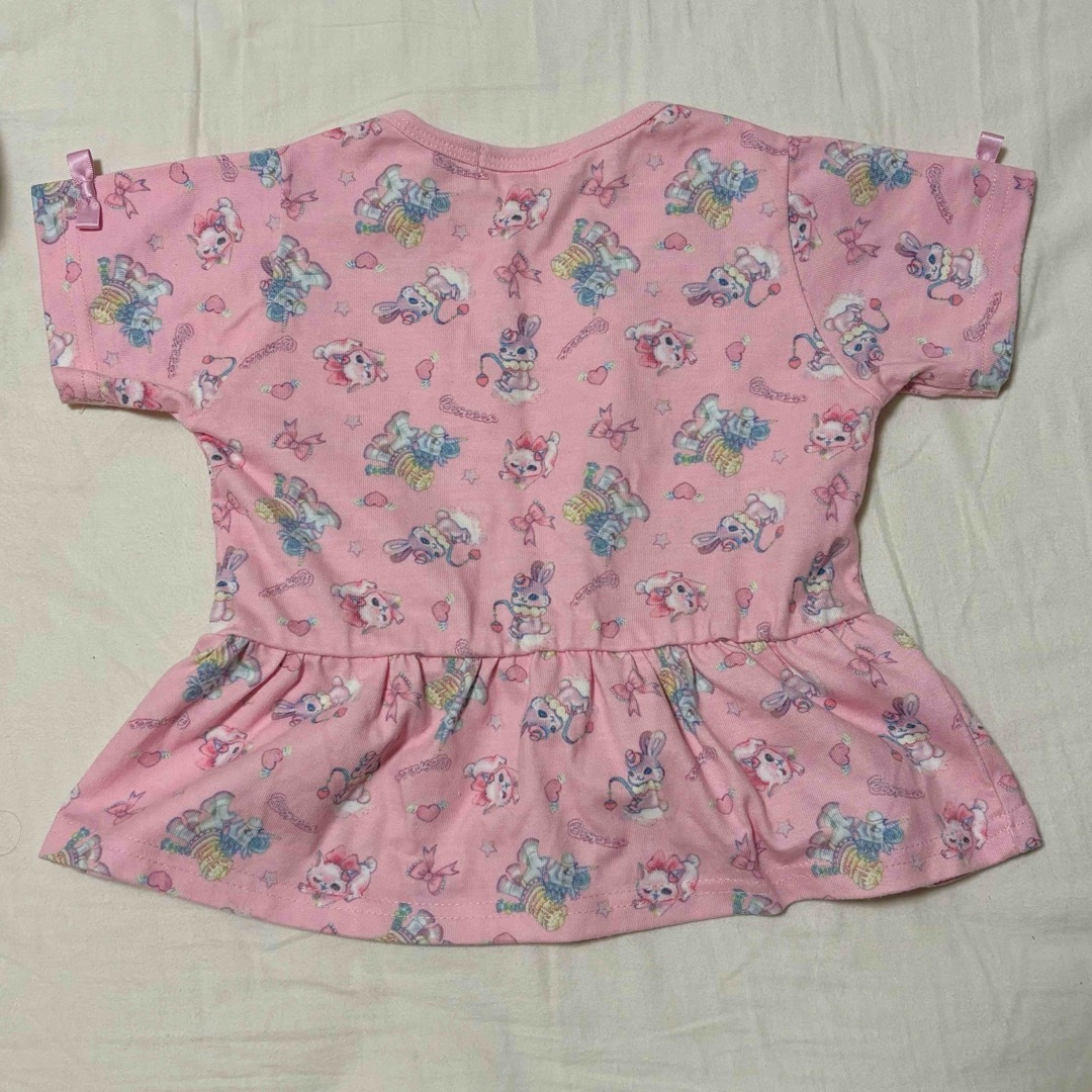 エコネコ　半袖　90 ゆめかわ キッズ/ベビー/マタニティのキッズ服女の子用(90cm~)(Tシャツ/カットソー)の商品写真