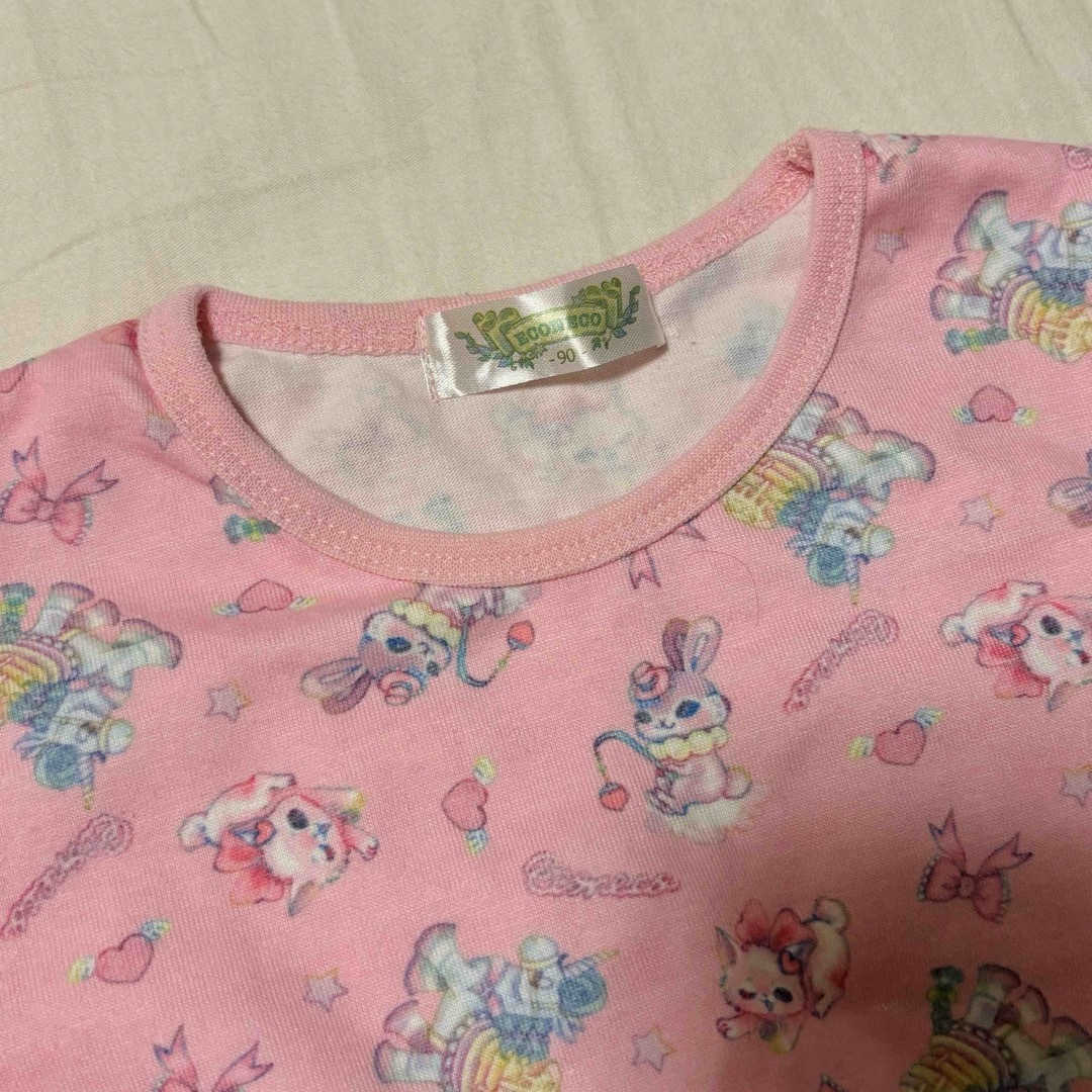 エコネコ　半袖　90 ゆめかわ キッズ/ベビー/マタニティのキッズ服女の子用(90cm~)(Tシャツ/カットソー)の商品写真