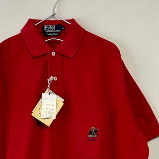 Ralph Lauren - 新品 90s POLO Ralph Lauren ポロベア 半袖ポロシャツ 赤