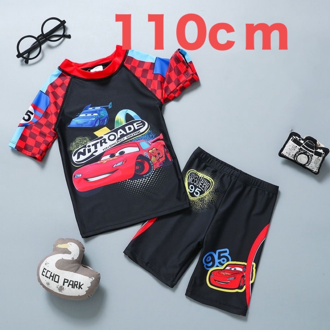 夏物　男の子水着　110cm   カーズ　上下セット キッズ/ベビー/マタニティのキッズ服男の子用(90cm~)(水着)の商品写真