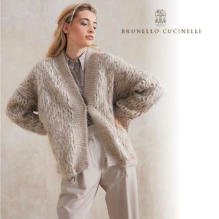 ブルネロクチネリ(BRUNELLO CUCINELLI)のM27★未使用★22-23AW★極上オペラニットカーディガン ブルネロクチネリ(カーディガン)