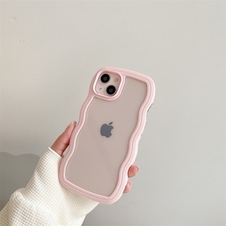 【iPhone15Pro】ケース　スマホケース　ピンク　雲　韓国風　頑丈