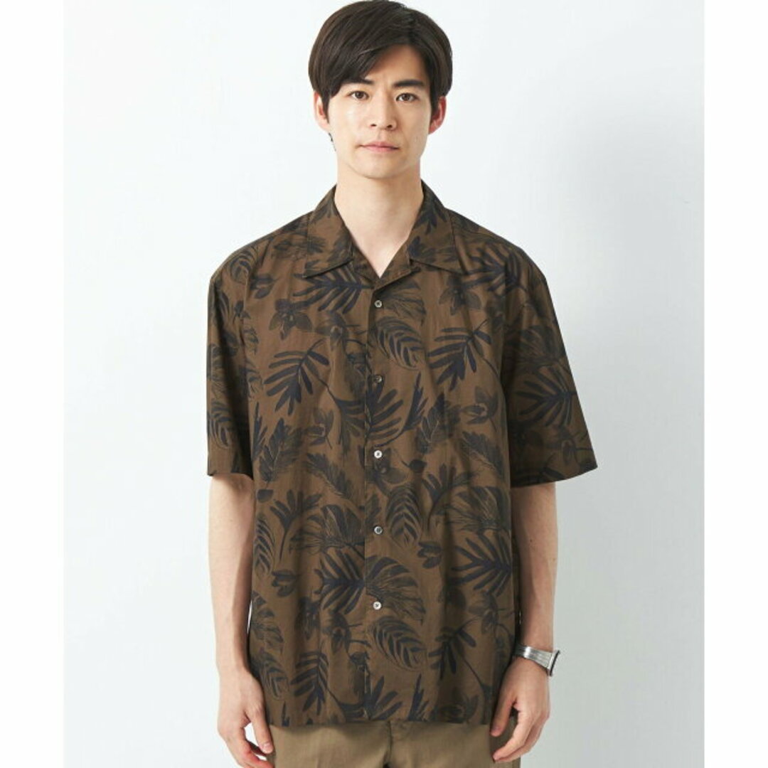 UNITED ARROWS green label relaxing(ユナイテッドアローズグリーンレーベルリラクシング)の【DK.BROWN】コットン モンティ プリント オープンカラーシャツ その他のその他(その他)の商品写真