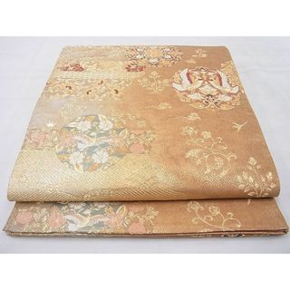 平和屋野田店◎六通柄袋帯　唐織　鳳凰正倉院花唐草文　金糸　逸品　BAAC5086ac(帯)