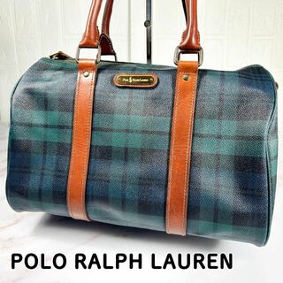 ポロラルフローレン(POLO RALPH LAUREN)の【美品】ポロラルフローレン ミニボストンバッグ ブラックウォッチ柄(ボストンバッグ)