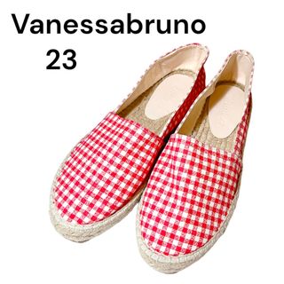 ヴァネッサブリューノ(vanessabruno)の【未使用品】Vanessabruno エスパドリーユ ギンガムチェック 36(スリッポン/モカシン)