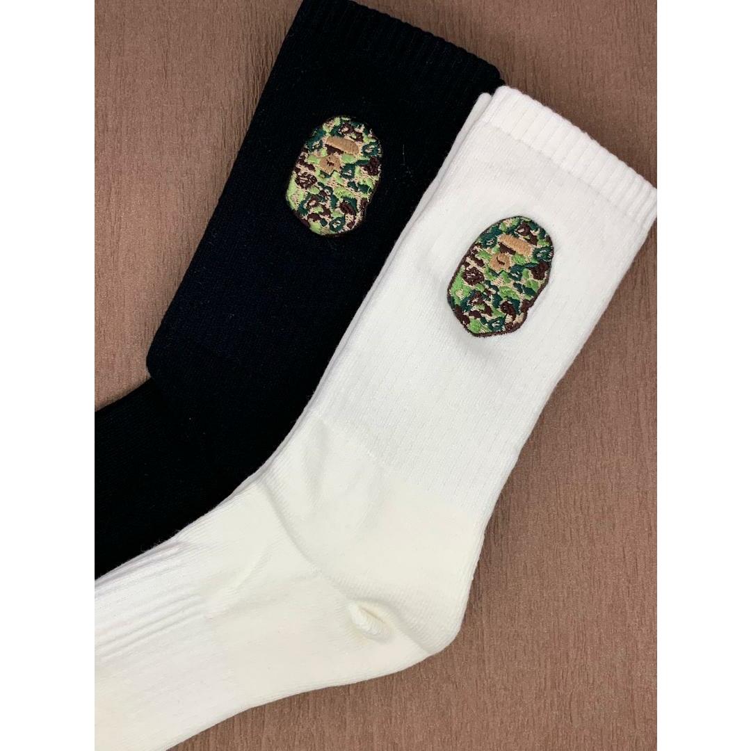 新品　BAPE アベイシングエイプ　メンズ　ソックス　2点　セット hl65 メンズのレッグウェア(ソックス)の商品写真