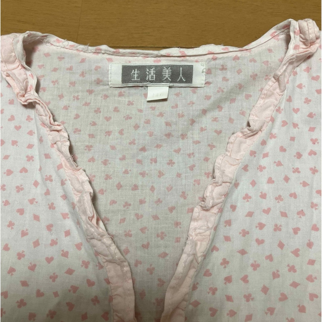 ボレロ　ピンク　生活美人　140 キッズ/ベビー/マタニティのキッズ服女の子用(90cm~)(Tシャツ/カットソー)の商品写真