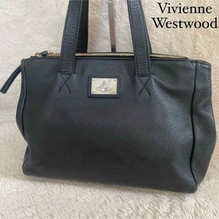 ヴィヴィアンウエストウッド(Vivienne Westwood)の美品　ヴィヴィアンウエストウッド　レザートートバッグ　モシーク　黒　A4収納(トートバッグ)