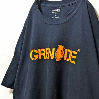 グレネイド GRENADE ロゴ Tシャツ ブラック 黒 2XL 古着(Tシャツ/カットソー(半袖/袖なし))