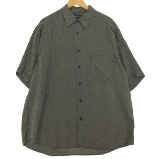 古着 CLAIBORNE 総柄 半袖 シルクシャツ メンズXXL /eaa441203(シャツ)