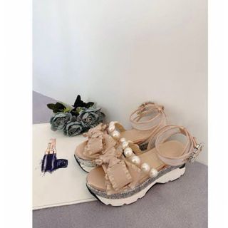 スワンキス Swankiss EV ribbon sandal