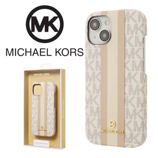 Michael Kors - 新品 マイケルコース iPhone15 ストライプ ケース かわいいスマホケース