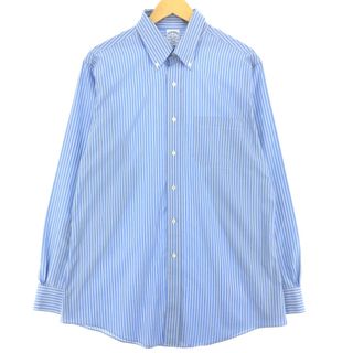 ブルックスブラザース(Brooks Brothers)の古着 ブルックスブラザーズ Brooks Brothers Est.1818 長袖 ボタンダウンストライプシャツ メンズL /eaa441828(シャツ)