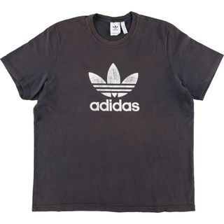 アディダス(adidas)の古着 アディダス adidas トレフォイルロゴ ロゴプリントTシャツ メンズL /eaa445284(Tシャツ/カットソー(半袖/袖なし))