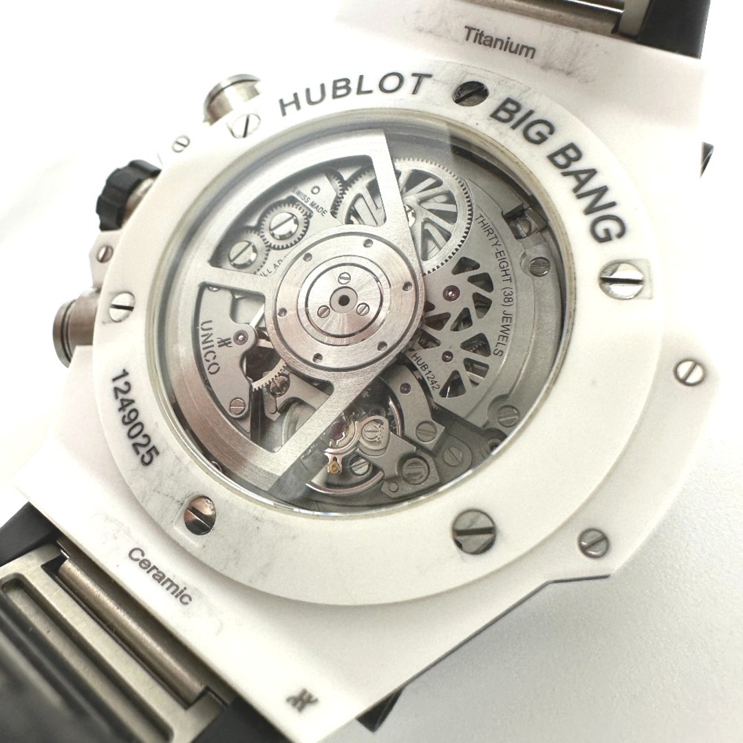 HUBLOT(ウブロ)のウブロ HUBLOT ビッグバン ウニコ ホワイトセラミック 411.HX.1170.HX スケルトン 腕時計 セラミック ホワイト メンズの時計(腕時計(アナログ))の商品写真