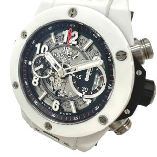 HUBLOT - ウブロ HUBLOT ビッグバン ウニコ ホワイトセラミック 411.HX.1170.HX スケルトン 腕時計 セラミック ホワイト