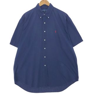 ラルフローレン(Ralph Lauren)の古着 ラルフローレン Ralph Lauren BLAKE 半袖 ボタンダウンシャツ メンズXL /eaa441466(シャツ)