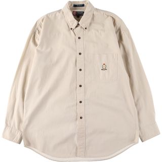 ラルフローレン(Ralph Lauren)の古着 90年代 ラルフローレン Ralph Lauren CHAPS チャップス 長袖 ボタンダウンシャツ メンズL ヴィンテージ /eaa444309(シャツ)