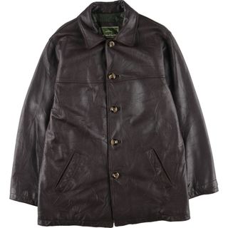 エディーバウアー(Eddie Bauer)の古着 エディーバウアー Eddie Bauer レザーカーコート メンズL /evb005698(レザージャケット)