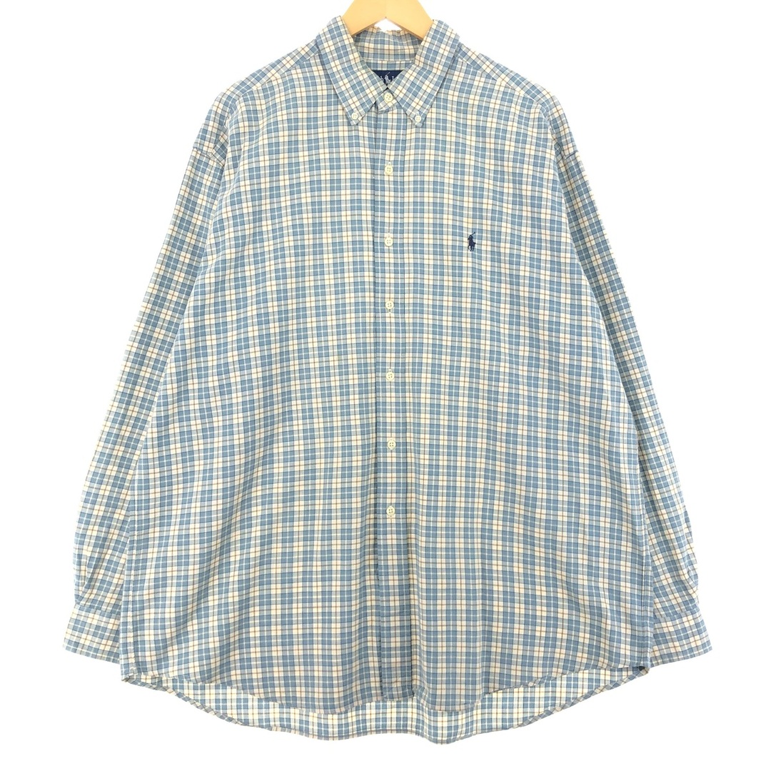 Ralph Lauren(ラルフローレン)の古着 ラルフローレン Ralph Lauren BLAKE 長袖 ボタンダウンチェックシャツ メンズXL /eaa441423 メンズのトップス(シャツ)の商品写真