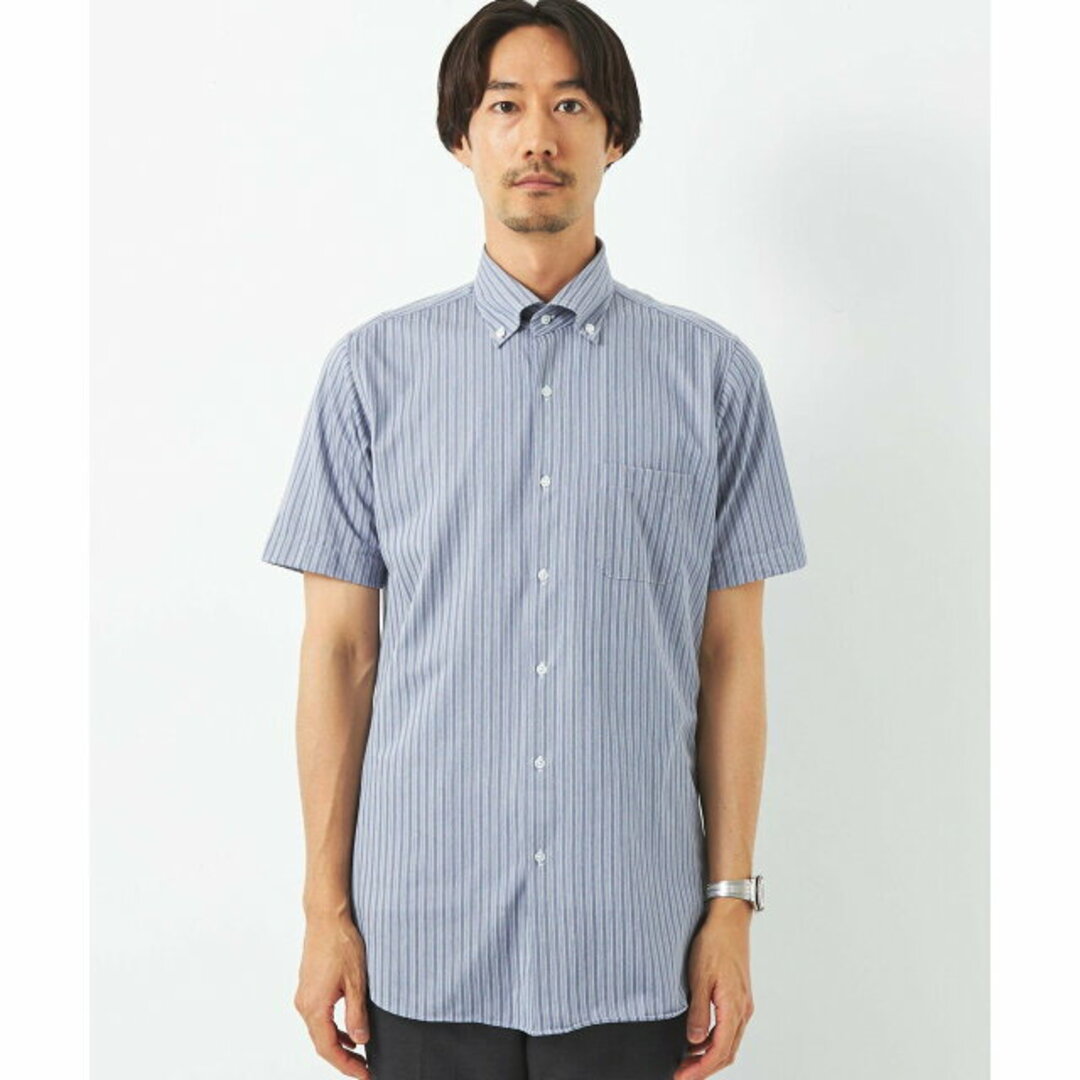 UNITED ARROWS green label relaxing(ユナイテッドアローズグリーンレーベルリラクシング)の【NAVY】ジャージ スタンダード ボタンダウン ドレスシャツ -ストレッチ・イージーアイロン・吸水速乾・抗菌- その他のその他(その他)の商品写真