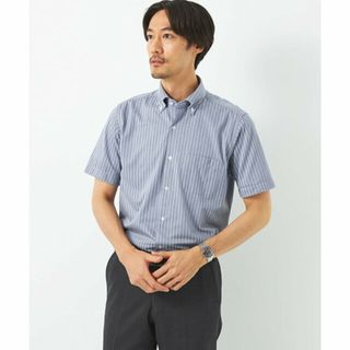 ユナイテッドアローズグリーンレーベルリラクシング(UNITED ARROWS green label relaxing)の【NAVY】ジャージ スタンダード ボタンダウン ドレスシャツ -ストレッチ・イージーアイロン・吸水速乾・抗菌-(その他)