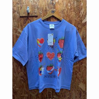 スカラー(ScoLar)のscolar スカラー　142621：イチゴと花ハートプリントTシャツ(Tシャツ(半袖/袖なし))