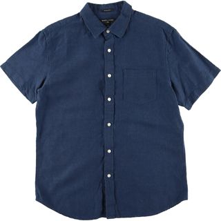 Banana Republic - 古着 バナナリパブリック BANANA REPUBLIC SLIM FIT 半袖 リネンシャツ メンズL /eaa444776