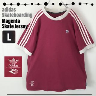 アディダス(adidas)のアディダス スケートボーディングx マゼンタ・スケートボード★ジャージTシャツ(Tシャツ/カットソー(半袖/袖なし))